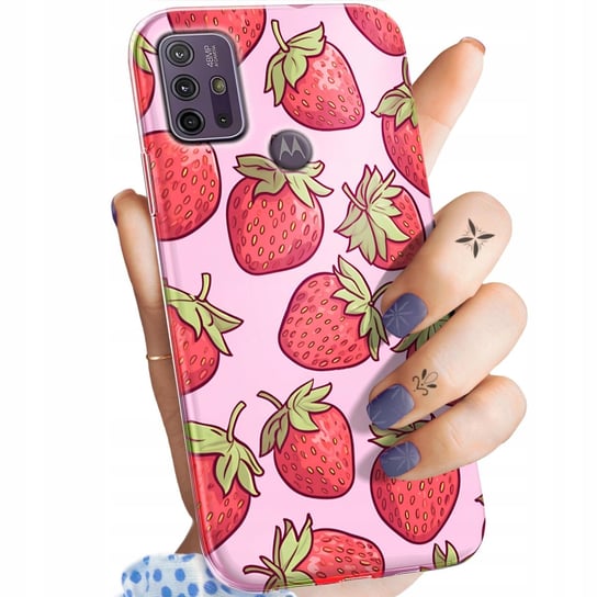 Etui Do Motorola Moto G10 Wzory Truskawki Poziomki Owoce Obudowa Pokrowiec Motorola