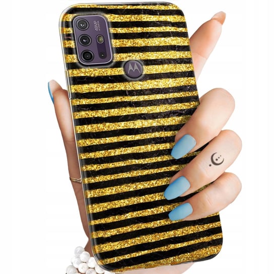 Etui Do Motorola Moto G10 Wzory Złoto Gold Rich Obudowa Pokrowiec Case Motorola