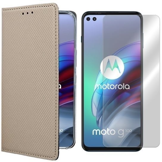 Etui Do Motorola Moto G100 Case Magnet + Szkło 9H VegaCom