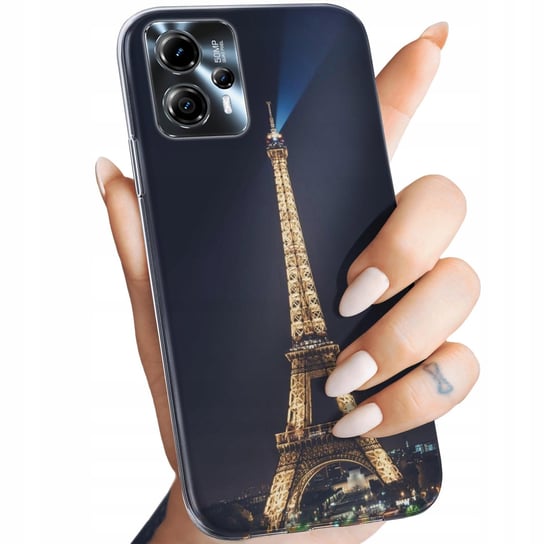 Etui Do Motorola Moto G13 / G23 Wzory Paryż Francja Eiffel Obudowa Case Motorola