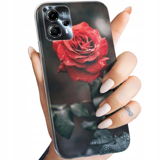 Etui Do Motorola Moto G13 / G23 Wzory Róża Z Różą Rose Obudowa Pokrowiec Motorola