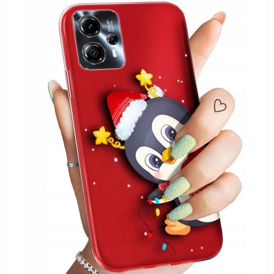 ETUI DO MOTOROLA MOTO G13 / G23 WZORY ŚWIĘTA CHRISTMAS MIKOŁAJ PINGWIN CASE Motorola