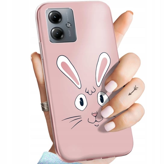Etui Do Motorola Moto G14 Wzory Królik Zając Bunny Obudowa Pokrowiec Case Motorola
