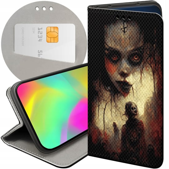 ETUI DO MOTOROLA MOTO G22 4G WZORY HALLOWEEN ZOMBIE DYNIE CZASZKI WAMPIRY Motorola