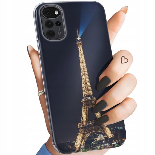 Etui Do Motorola Moto G22 Wzory Paryż Francja Eiffel Obudowa Pokrowiec Case Motorola