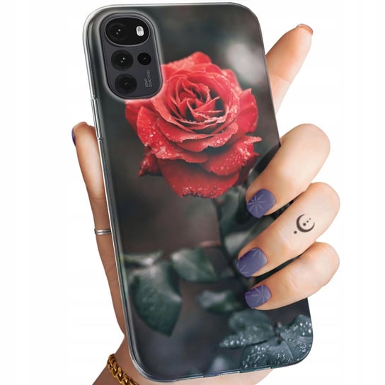 Etui Do Motorola Moto G22 Wzory Róża Z Różą Rose Obudowa Pokrowiec Case Motorola