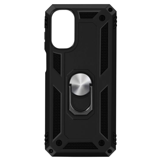 Etui do Motorola Moto G41 Anti-shock Bi-materiał Ring Video Holder - czarny Avizar