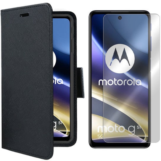 Etui Do Motorola Moto G51 5G Case Fancy + Szkło 9H VegaCom