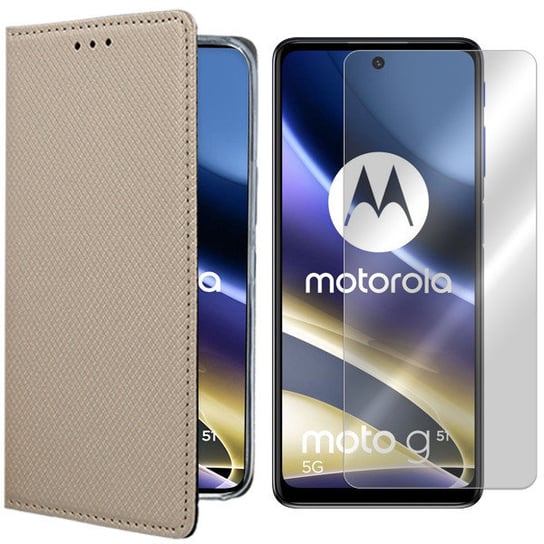 Etui Do Motorola Moto G51 5G Magnet + Szkło 9H VegaCom