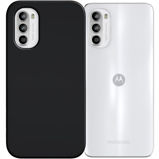 Etui Do Motorola Moto G52 Gumowe Obudowa Czarne Matowe Silikon Pokrowiec Motorola