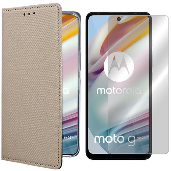 Etui Do Motorola Moto G60 Pokrowiec Magnet + Szkło VegaCom