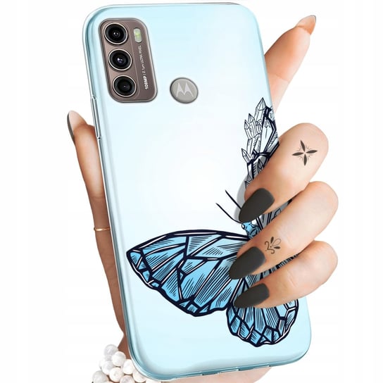 Etui Do Motorola Moto G60 Wzory Motyle Butterfly Barwne Obudowa Pokrowiec Motorola