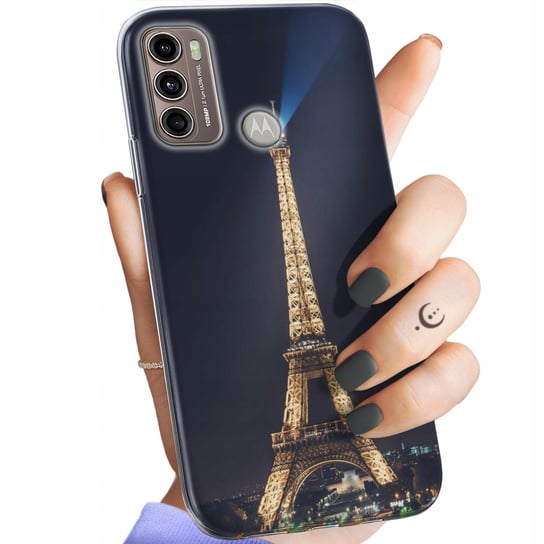 Etui Do Motorola Moto G60 Wzory Paryż Francja Eiffel Obudowa Pokrowiec Case Motorola