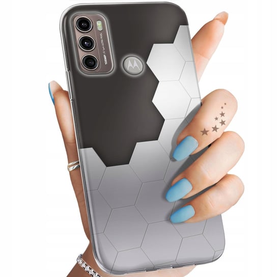 Etui Do Motorola Moto G60 Wzory Szare Metallic Grey Obudowa Pokrowiec Case Motorola