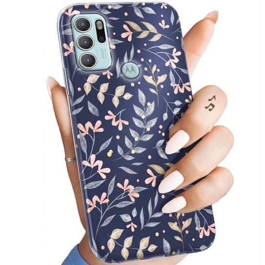 Etui Do Motorola Moto G60S Wzory Floral Botanika Bukiety Obudowa Pokrowiec Motorola