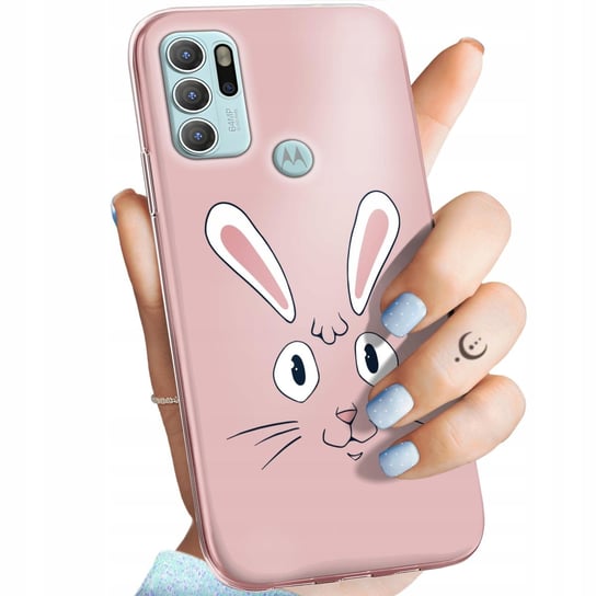Etui Do Motorola Moto G60S Wzory Królik Zając Bunny Obudowa Pokrowiec Case Motorola