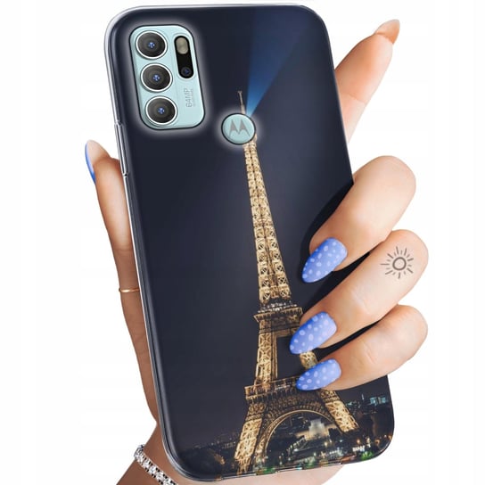 Etui Do Motorola Moto G60S Wzory Paryż Francja Eiffel Obudowa Pokrowiec Motorola