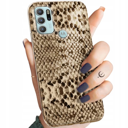 Etui Do Motorola Moto G60S Wzory Wąż Skóra Węża Snake Obudowa Pokrowiec Motorola