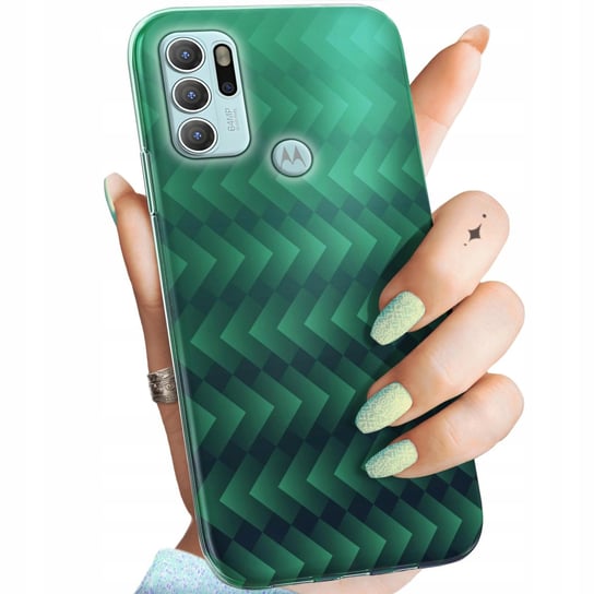 Etui Do Motorola Moto G60S Wzory Zielone Grassy Green Obudowa Pokrowiec Motorola