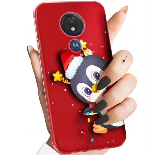 Etui Do Motorola Moto G7 Power Wzory Święta Christmas Mikołaj Pingwin Case Motorola