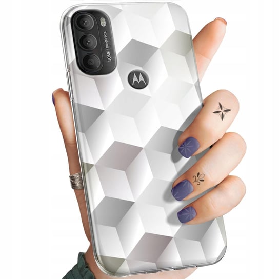 Etui Do Motorola Moto G71 5G Wzory 3D Geometryczne Iluzja Obudowa Case Motorola