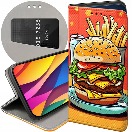 Etui Do Motorola Moto G71 5G Wzory Hamburger Burgery Fast-Food Jedzenie Motorola