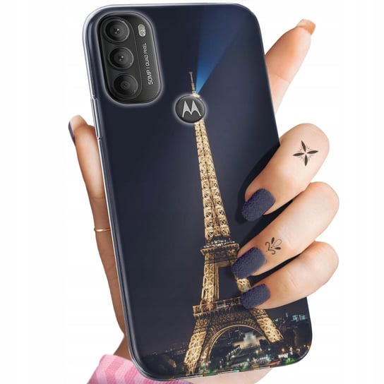 Etui Do Motorola Moto G71 5G Wzory Paryż Francja Eiffel Obudowa Pokrowiec Motorola
