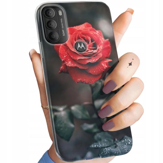 Etui Do Motorola Moto G71 5G Wzory Róża Z Różą Rose Obudowa Pokrowiec Case Motorola
