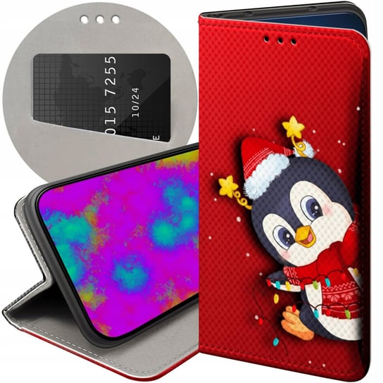Etui Do Motorola Moto G71 5G Wzory Święta Christmas Mikołaj Pingwin Futerał Motorola