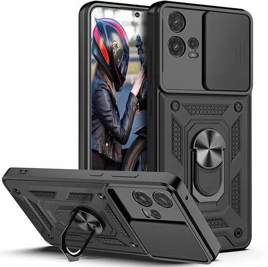 Etui Do Motorola Moto G72 Slide Ring Pancerne Case + Szkło 9H Krainagsm