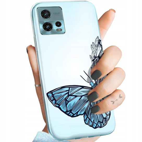 Etui Do Motorola Moto G72 Wzory Motyle Butterfly Barwne Obudowa Pokrowiec Motorola