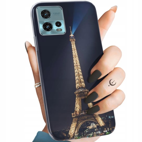 Etui Do Motorola Moto G72 Wzory Paryż Francja Eiffel Obudowa Pokrowiec Case Motorola