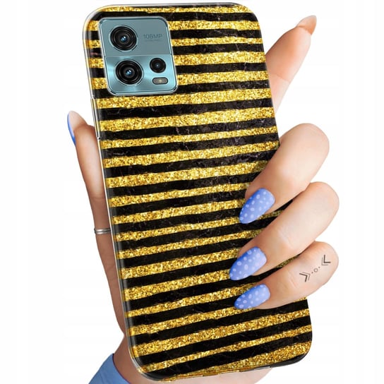 ETUI DO MOTOROLA MOTO G72 WZORY ZŁOTO GOLD RICH OBUDOWA POKROWIEC CASE Motorola