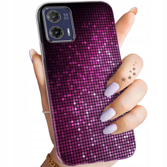 Etui Do Motorola Moto G73 Wzory Brokat Brokatowe Błyszczące Obudowa Case Motorola