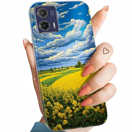 Etui Do Motorola Moto G73 Wzory Chmury Niebo Błękit Obudowa Pokrowiec Case Motorola
