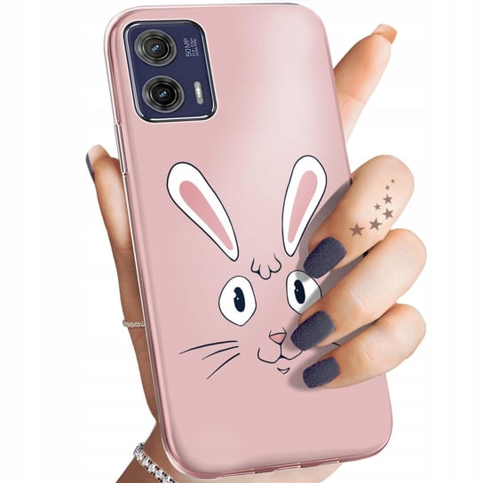 Etui Do Motorola Moto G73 Wzory Królik Zając Bunny Obudowa Pokrowiec Case Motorola