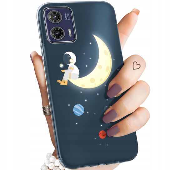 Etui Do Motorola Moto G73 Wzory Księżyc Gwiazdy Kosmos Planety Obudowa Case Motorola