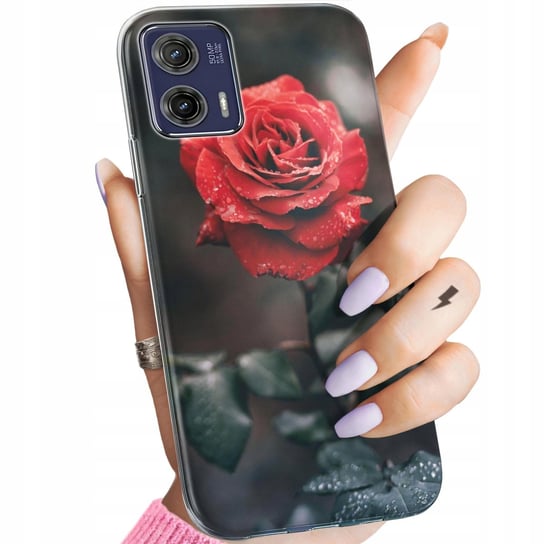 Etui Do Motorola Moto G73 Wzory Róża Z Różą Rose Obudowa Pokrowiec Case Motorola
