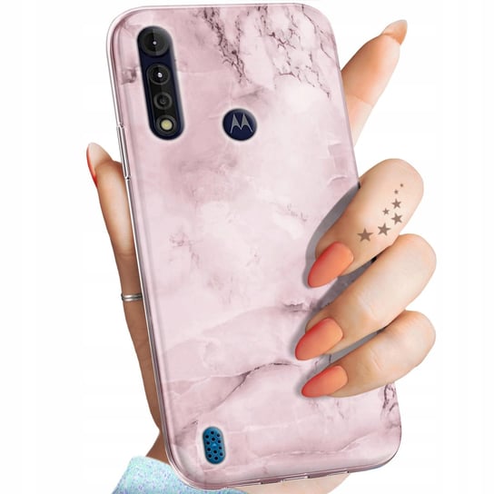 Etui Do Motorola Moto G8 Power Lite Wzory Różowe Golden Rose Pudrowy Róż Motorola