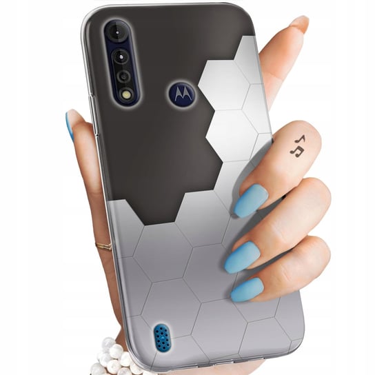 Etui Do Motorola Moto G8 Power Lite Wzory Szare Metallic Grey Obudowa Case Motorola