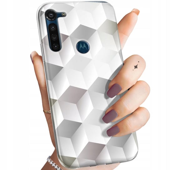Etui Do Motorola Moto G8 Power Wzory 3D Geometryczne Iluzja Obudowa Case Motorola
