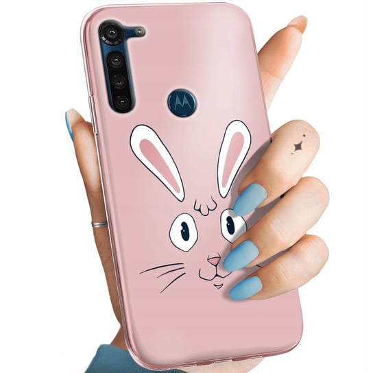 Etui Do Motorola Moto G8 Power Wzory Królik Zając Bunny Obudowa Pokrowiec Motorola