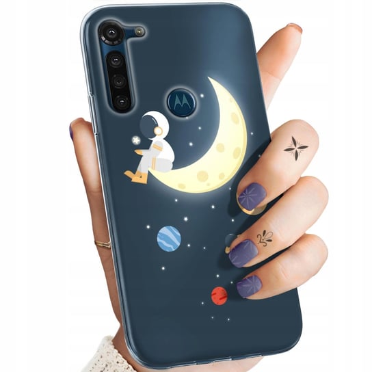 Etui Do Motorola Moto G8 Power Wzory Księżyc Gwiazdy Kosmos Planety Obudowa Motorola