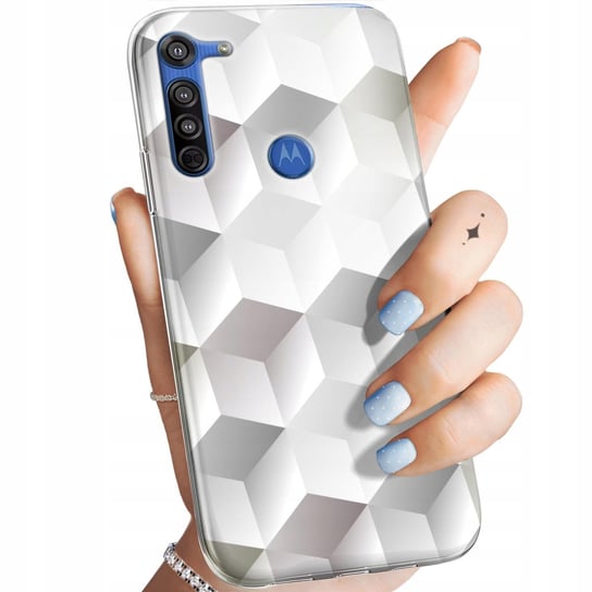 Etui Do Motorola Moto G8 Wzory 3D Geometryczne Iluzja Obudowa Pokrowiec Motorola