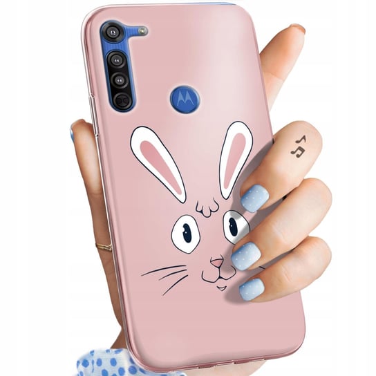 Etui Do Motorola Moto G8 Wzory Królik Zając Bunny Obudowa Pokrowiec Case Motorola