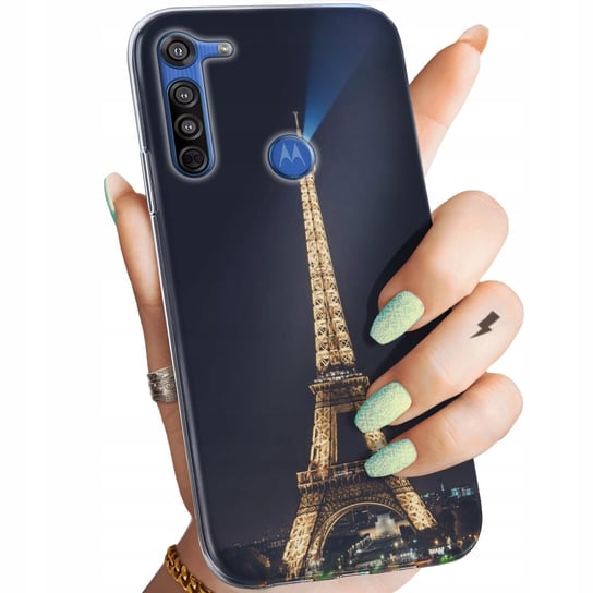 Etui Do Motorola Moto G8 Wzory Paryż Francja Eiffel Obudowa Pokrowiec Case Motorola