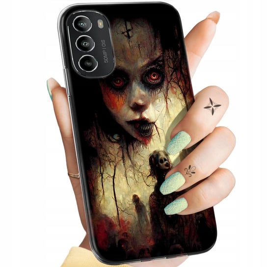 ETUI DO MOTOROLA MOTO G82 WZORY HALLOWEEN ZOMBIE DYNIE CZASZKI CZAROWNICE Motorola