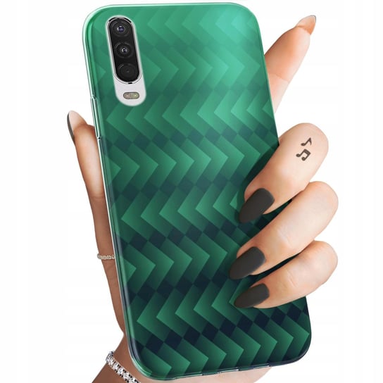 Etui Do Motorola One Action / P40 Power Wzory Zielone Grassy Green Obudowa Motorola