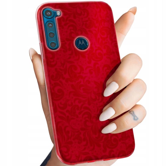 Etui Do Motorola One Fusion Plus Wzory Czerwone Serca Róże Obudowa Case Motorola