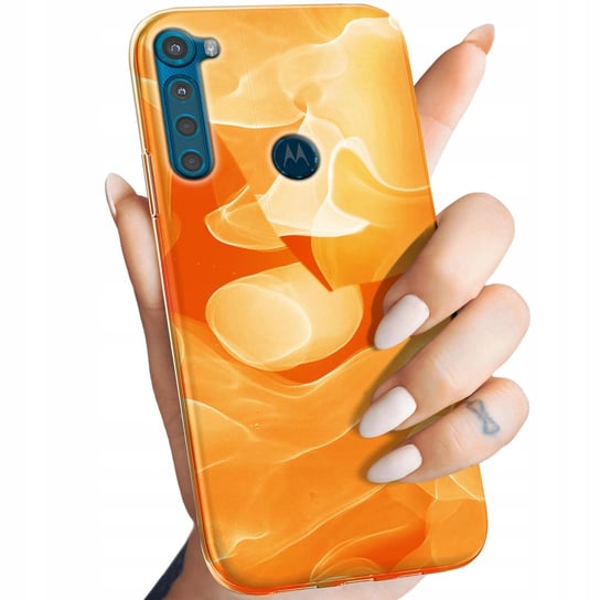 ETUI DO MOTOROLA ONE FUSION PLUS WZORY POMARAŃCZOWE POMARAŃCZE ORANGE CASE Motorola